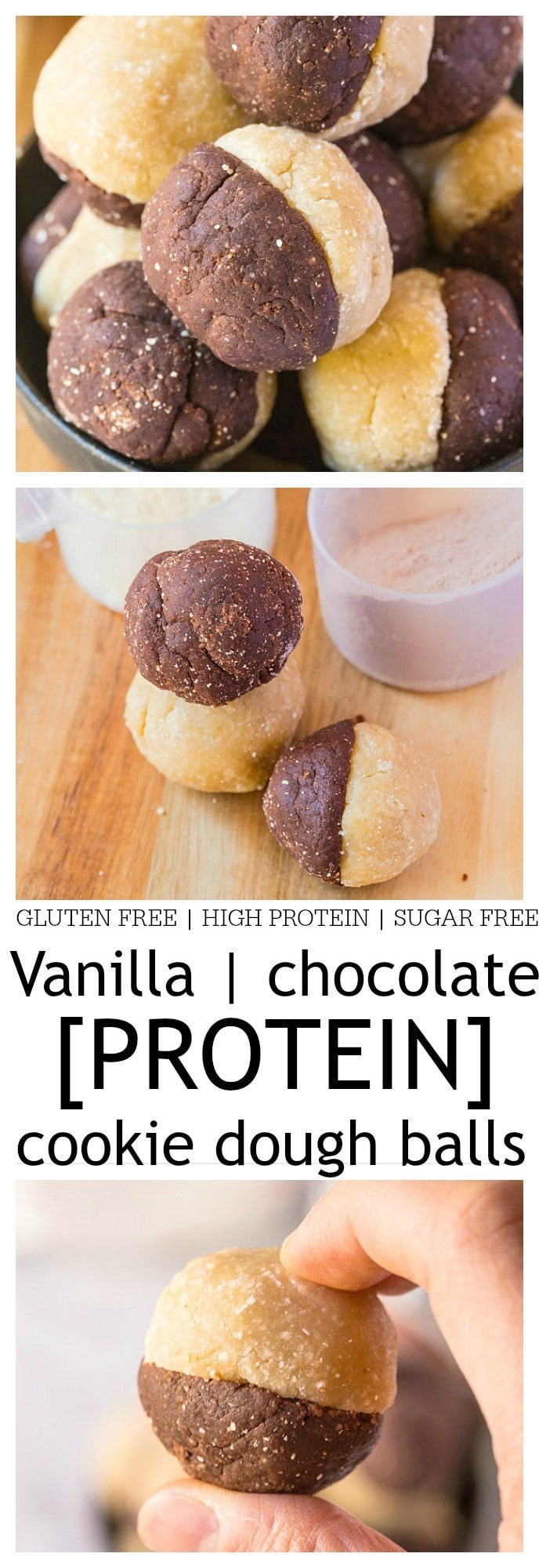 Vanilla Chocolate Protein Cookie Dough Balls