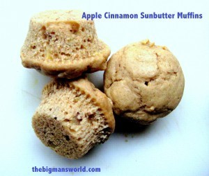 Apple Cinnamon Sunbutter Muffins 
