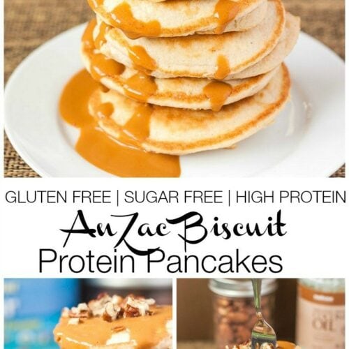 Anzac Biscuit Protein Pancakes- Gluten Free, Sugar Free and Grain Free- without sacrificing taste -thebigmansworld.com