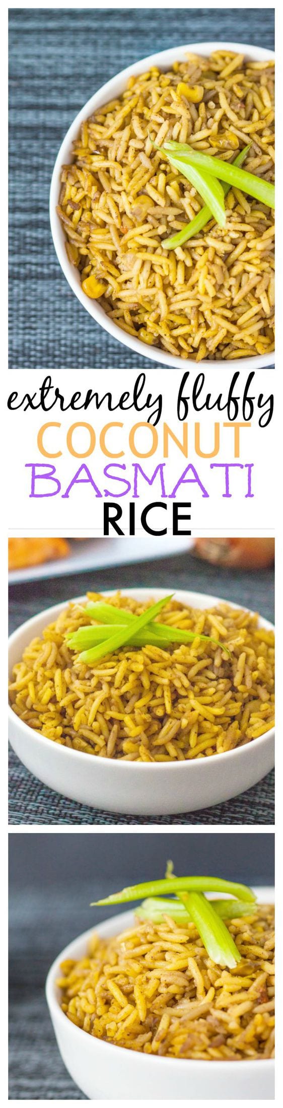 Fluffy Coconut Basmati Rice- You'll never go back to standard rice after this method, which is perfect with any dish! {vegan + gluten free}