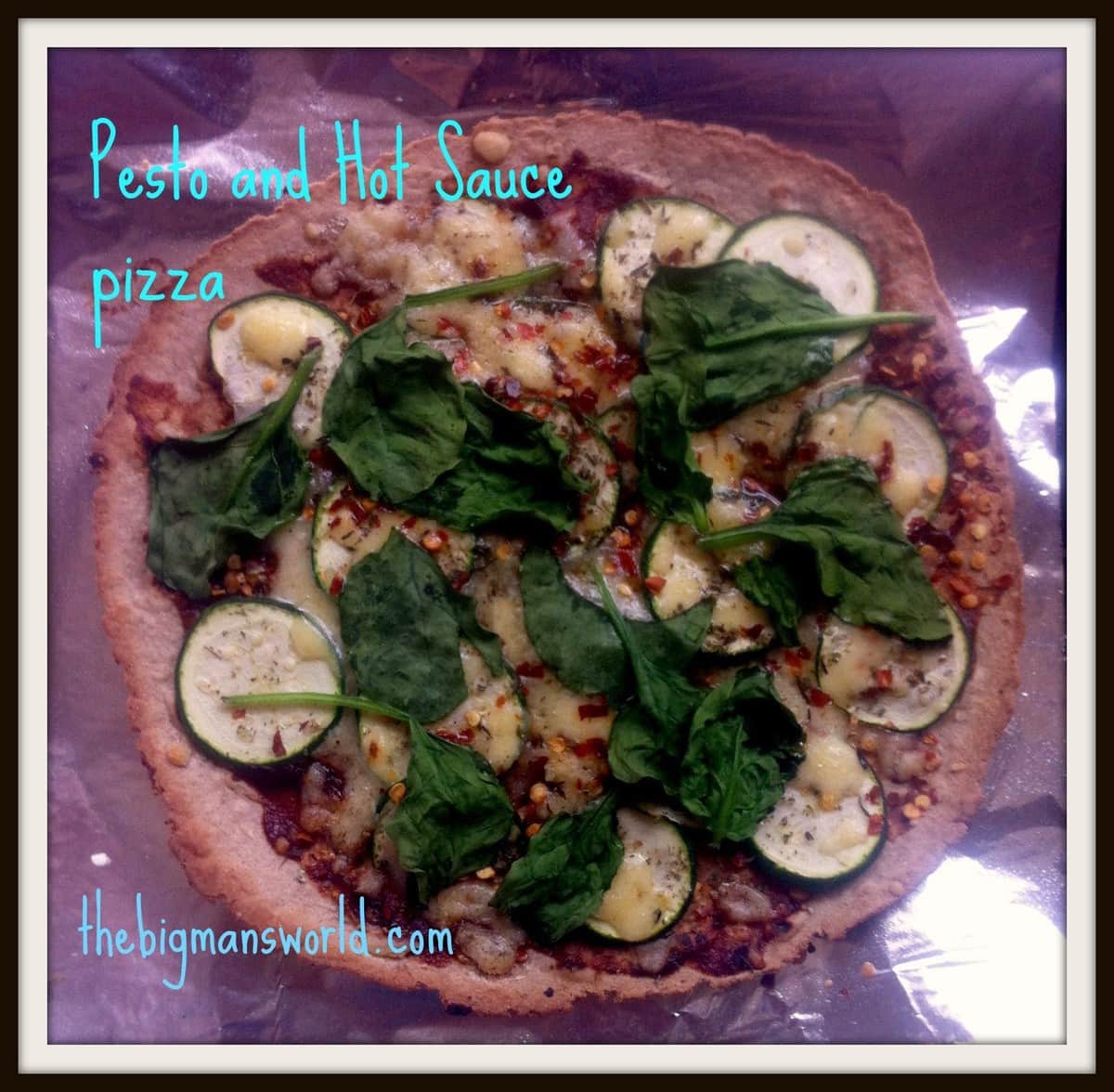 Pesto Hot Sauce Pizza