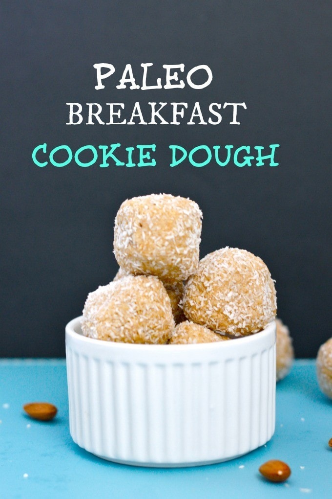 Healthy No Bake Breakfast Cookie Dough for ONE- Easy, delicious and ready in just 5 minutes, NO butter, oil, grains or sugar! {vegan, gluten free, paleo recipe}- thebigmansworld.com