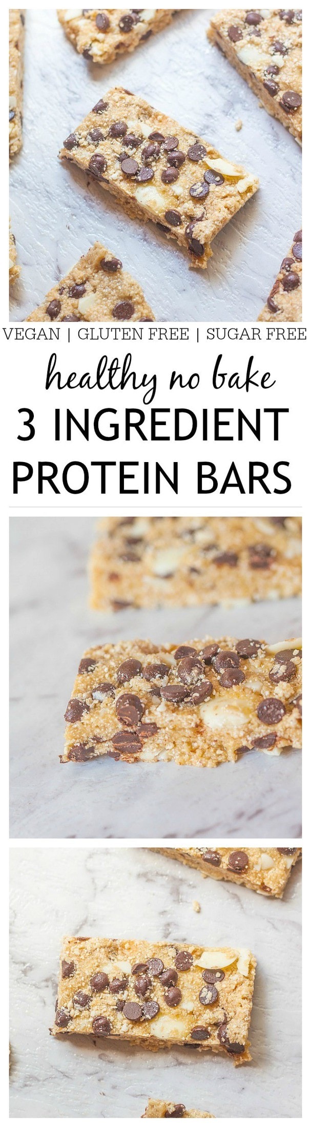 3 ingredient no bake protein bars