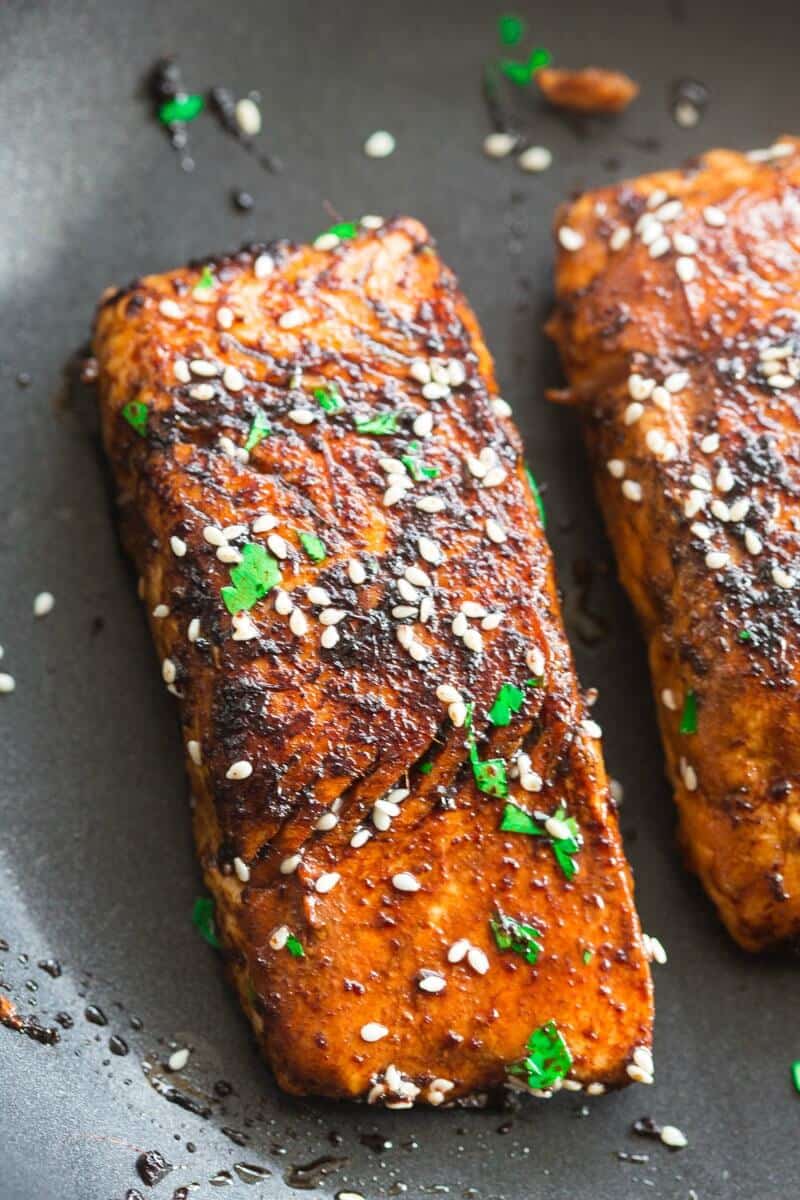 pan cooked salmon