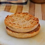 English muffin in the microwave.