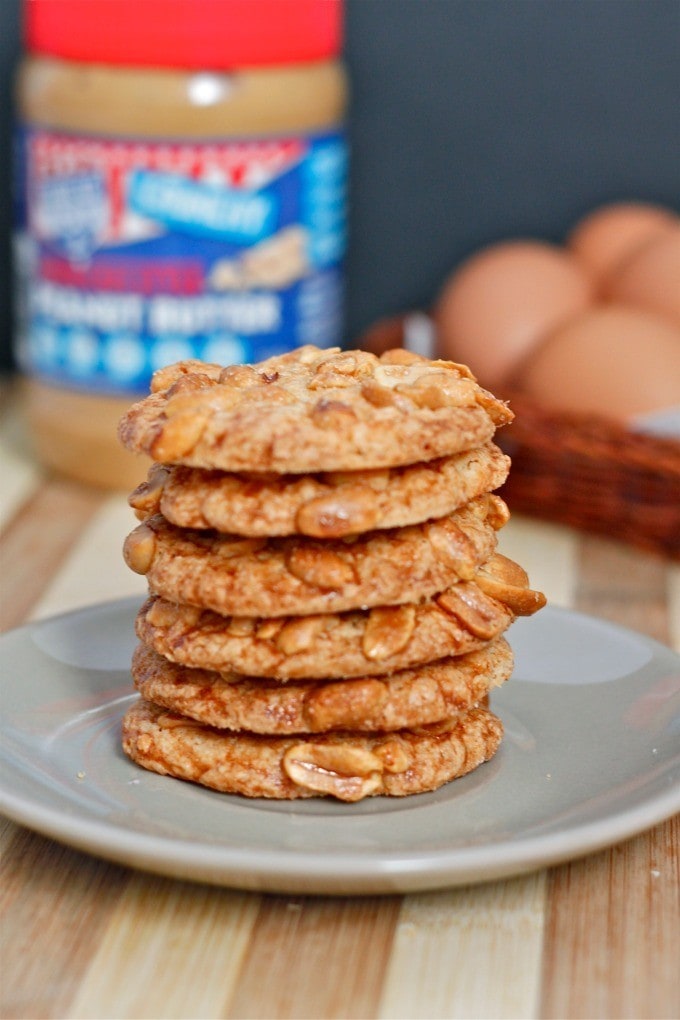 crispy flourless Peanut Butter Cookies