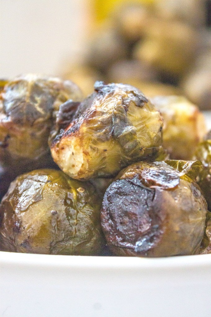 The BEST Balsamic Roasted Brussels Sprouts- Easy, delicious and healthy too! {vegan, gluten free, paleo recipe}- thebigmansworld.com