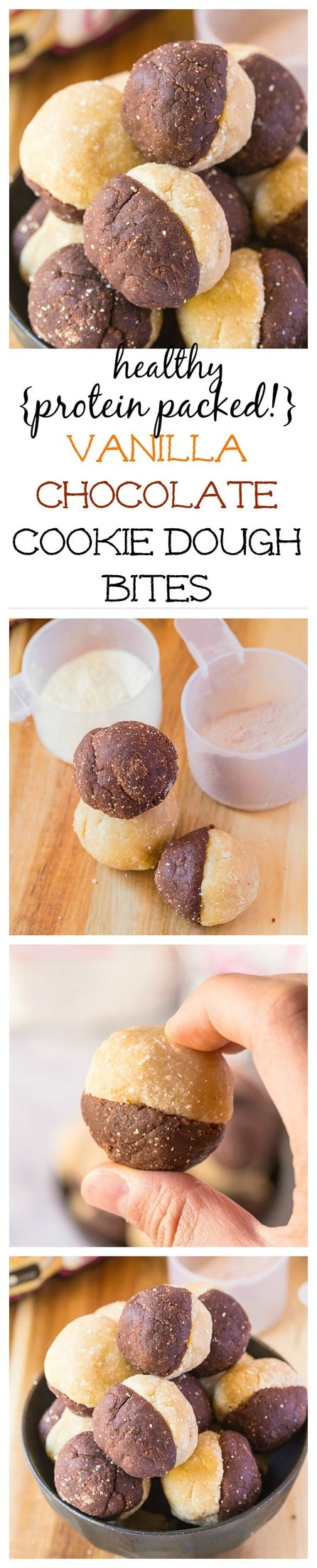 vanilla chocolate protein cookie dough balls