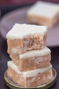 Paleo Cashew Coconut Protein Fudge- Vegan option too! -thebigmansworld.com