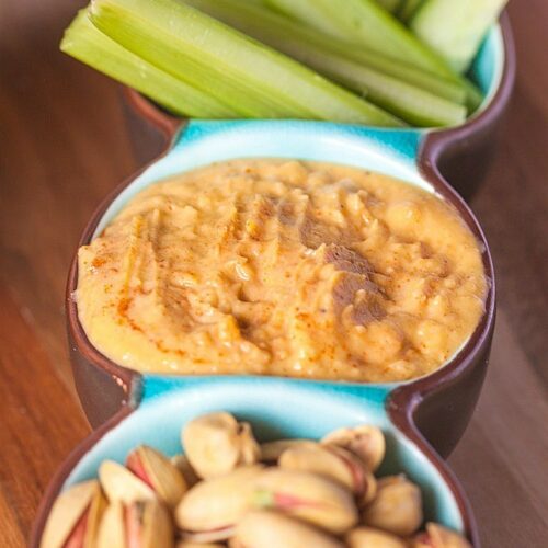 Spicy Sweet Potato and Pumpkin Dip which is #paleo #glutenfree #vegan and super simple to whip up! -thebigmansworld.com