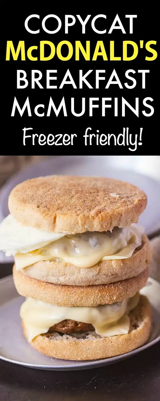 Copycat McDonald's Breakfast Sandwiches- The infamous McMuffin can be made at home- Healthy, delicious and even better- FREEZER FRIENDLY TOO! - thebigmansworld.com