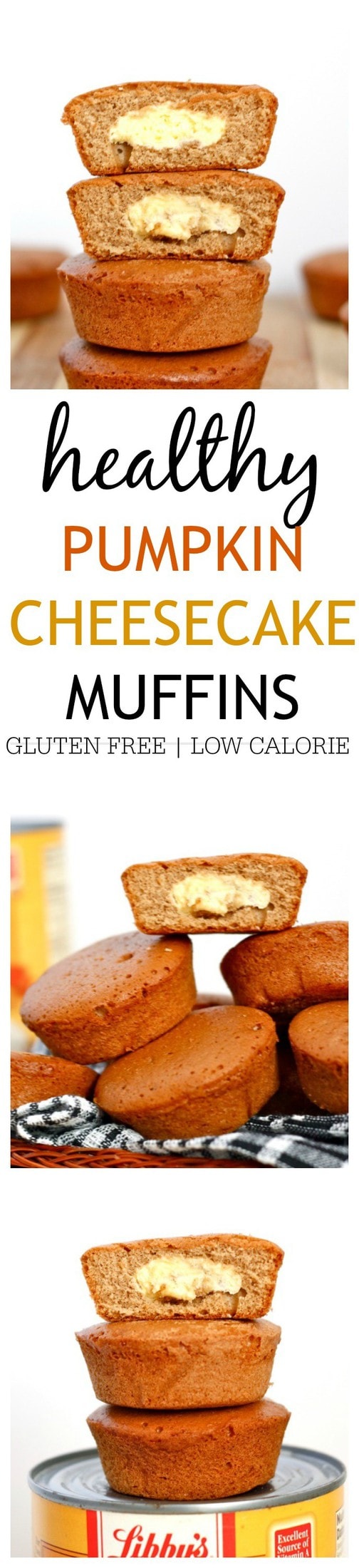 Healthy Pumpkin Cheesecake Muffins- Delicious, impressive yet super simple to whip up- These Healthy Pumpkin Cheesecake Muffins are NOT just reserved for Fall! Gluten free, high in protein and very low in sugar, these are the perfect snack between meals or dessert! @thebigmansworld - thebigmansworld.com