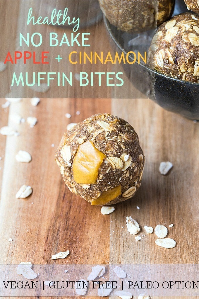 no bake apple cinnamon muffin bites