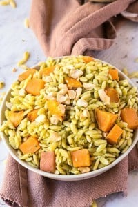 Pesto + Marinated Sweet Potato Salad (Vegan, Gluten Free)