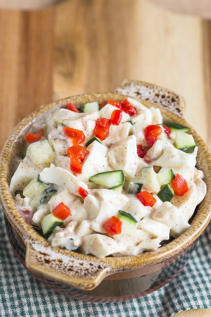 Copycat Trader Joe's Spicy Ranchero Egg White Salad- The perfect high protein snack or salad recipe with a dairy free option! @thebigmansworld- thebigmansworld.com