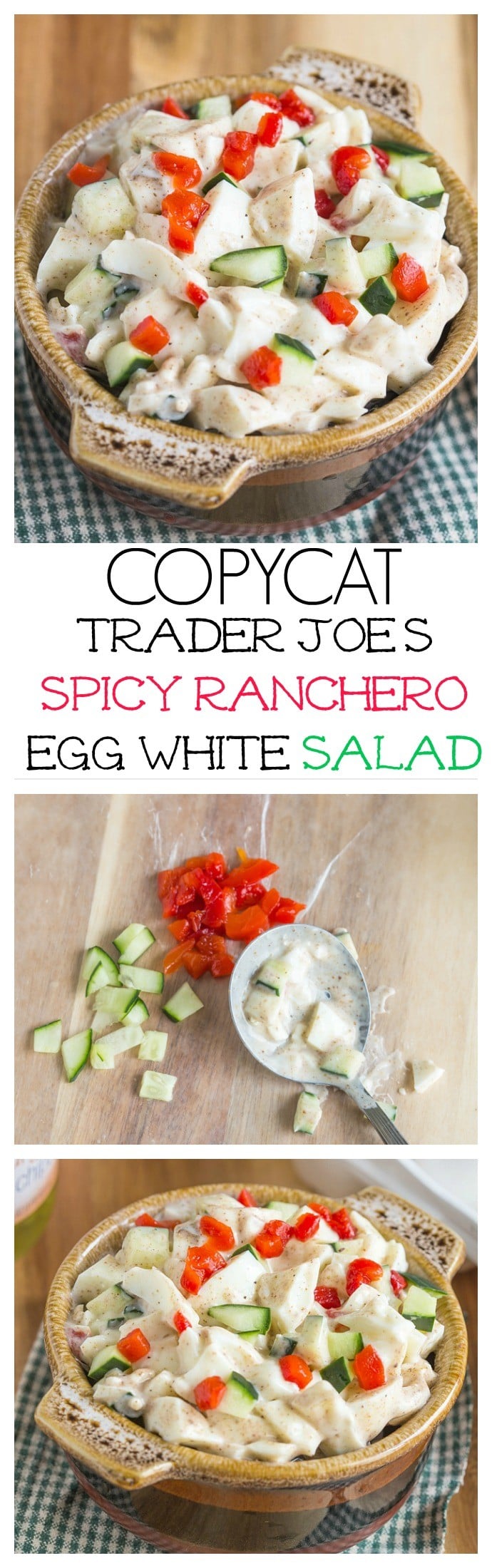 Copycat Trader Joe's Spicy Ranchero Egg White Salad- The perfect high protein snack or salad recipe with a dairy free option! @thebigmansworld- thebigmansworld.com