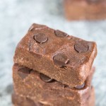 Healthy No Bake Double Chocolate Fudge