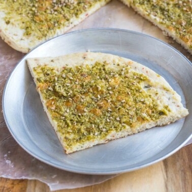 Paleo Lebanese Flatbread- Just four ingredients are needed and no oven- A delicious low carb snack or light meal! {Paleo, Whole 30 and gluten free!}