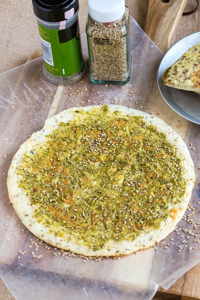 Paleo Lebanese Flatbread- Just four ingredients are needed and no oven- A delicious low carb snack or light meal! {Paleo, Whole 30 and gluten free!}