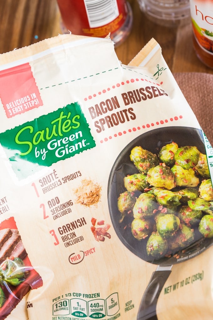 Warm Brussels Sprouts and Chorizo Salad- A quick and easy weeknight meal which takes less than 15 minutes- Filling, healthy and hearty- Perfect for a main or appetiser- thebigmansworld.com