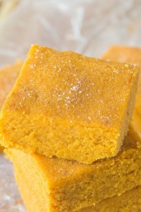 Healthy Three Ingredient No Bake Pumpkin Fudge- Delicious, soft and takes less than FIVE minutes to whip up- It's low fat, high fiber and very low in sugar! {Vegan, gluten free, Paleo friendly}