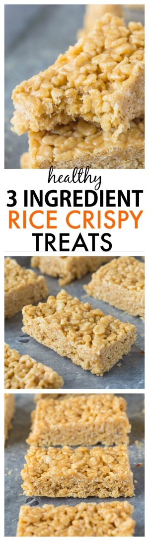 Healthy 3 Ingredient Rice Crispy Treats