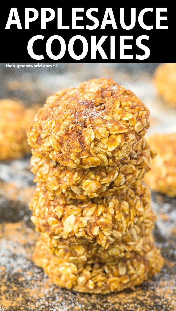 healthy oatmeal cookies with applesauce