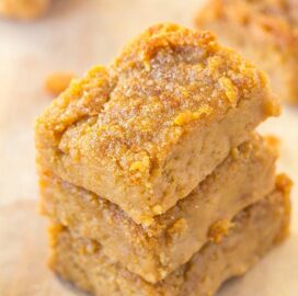 Easy healthy flourless keto and vegan apple pie blondies recipe
