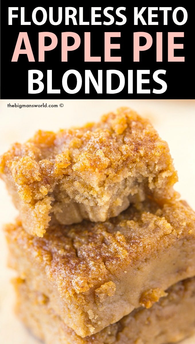 Flourless Apple Pie Blondies Recipe but healthy!