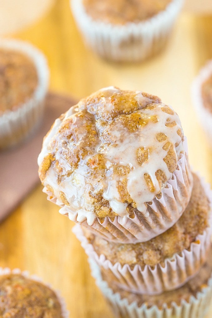 Healthy Flourless Sticky Cinnamon Bun Muffins