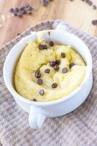  Sano One Minute Chocolate Chip Muffin ricetta-Solo 1 minuto fino ad avere questo soffice, umido e delizioso muffin che è meno di 100 calorie - Una versione forno troppo! {senza glutine, paleo, opzione vegan}-thebigmansworld.com