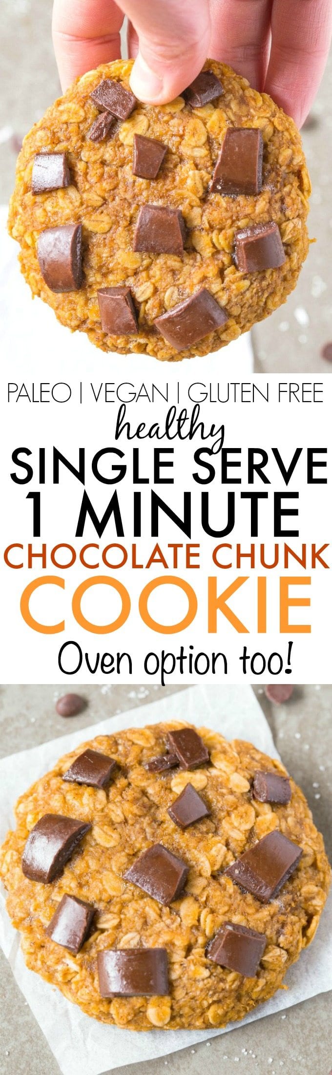 Healthy 1 Minute Giant Cookie For One