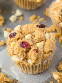 Healthy Flourless White Chocolate Cranberry Muffins Vegan Gluten Free The Big Man S World