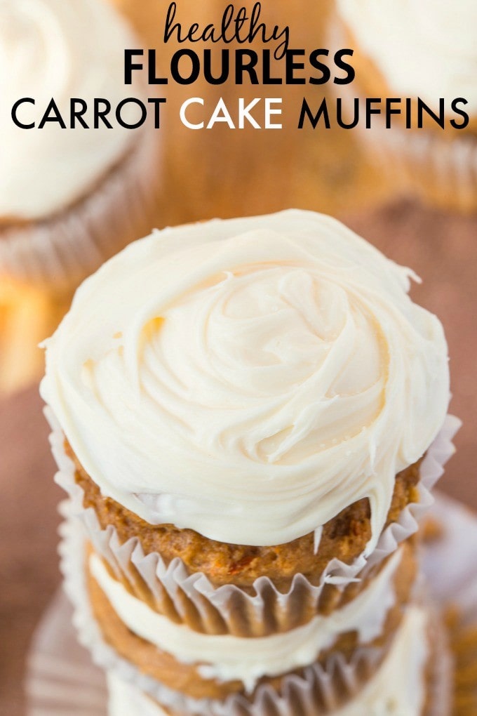 healthy flourless carrot cake muffins