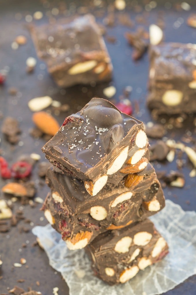 Healthy Sugar Free Rocky Road which takes less than 5 minutes to whip up and customisable! {vegan, gluten free, paleo, dairy free recipe}- thebigmansworld.com