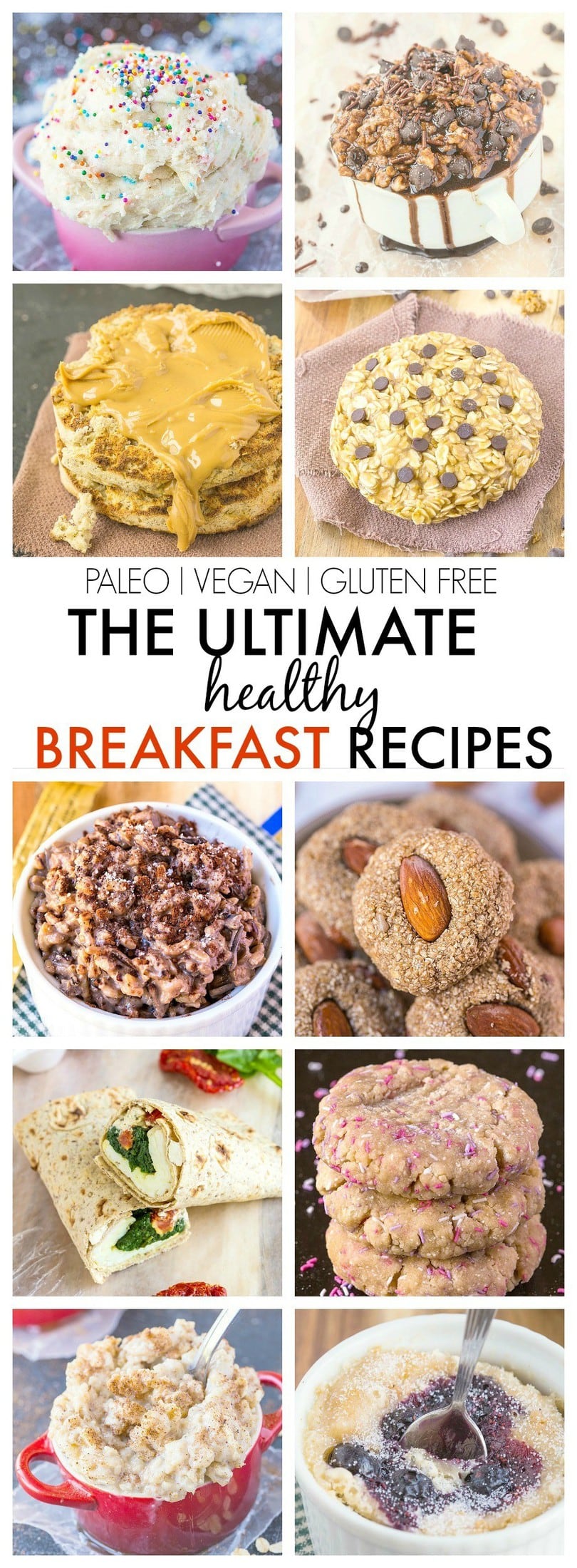 The Ultimate Healthy Breakfast Recipes which taste anything but- Quick, easy and delicious! {vegan, gluten free, paleo and sugar free options}