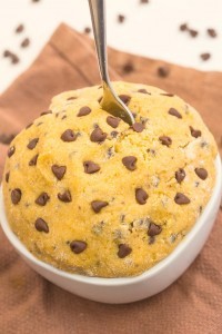 Healthy Breakfast Cookie Dough for ONE- The taste and texture of real cookie dough but with NO butter, white flour, sugar oil oil- It's packed with protein and ready in five minutes! {vegan, gluten free, paleo, refined sugar free recipe}- thebigmansworld.com