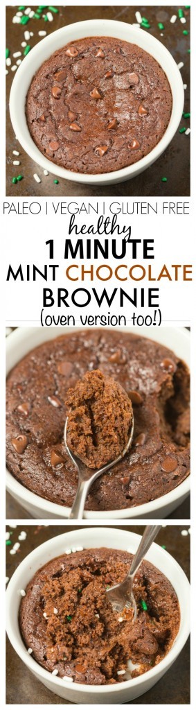 Healthy 1 Minute Mint Chocolate Brownie
