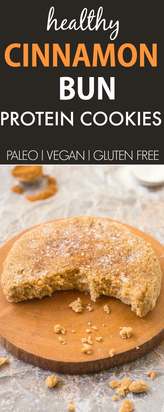 Healthy Grain Free Cinnamon Bun Protein Cookies