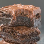 Healthy Flourless Chocolate Fudge Brownies- Just THREE ingredients in the base and a healthy fudge frosting- Absolutely NO butter, oil, flour or sugar! {vegan, gluten free, paleo recipe}- thebigmansworld.com