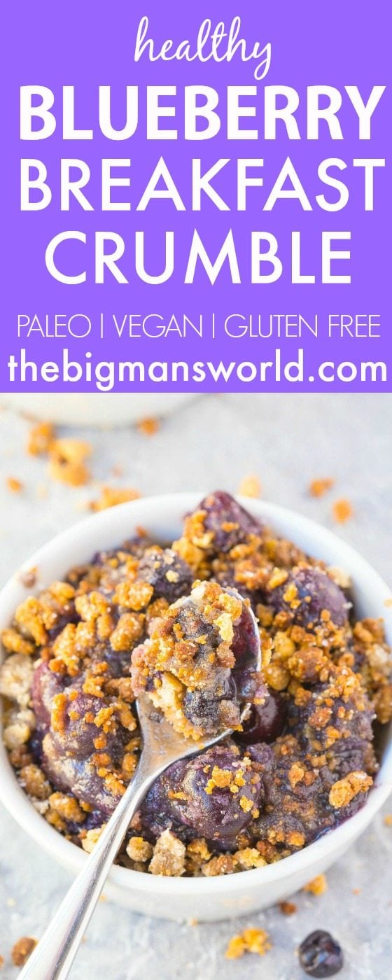 healthy blueberry breakfast crumble