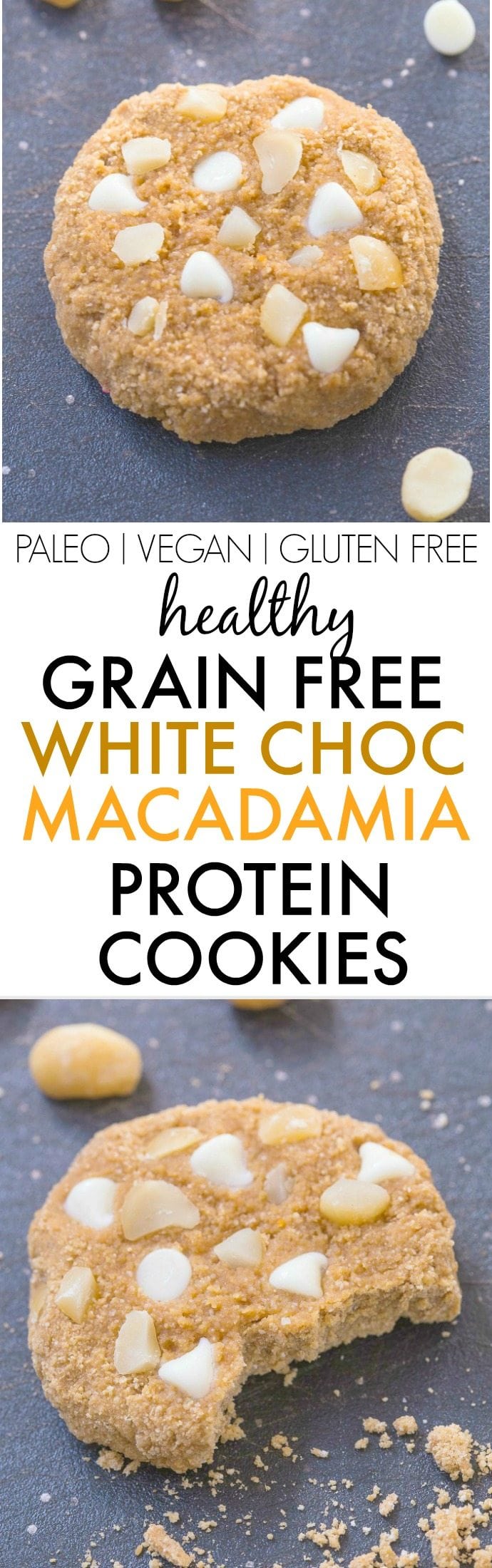 White Chocolate and Macadamia Nut Protein Cookies