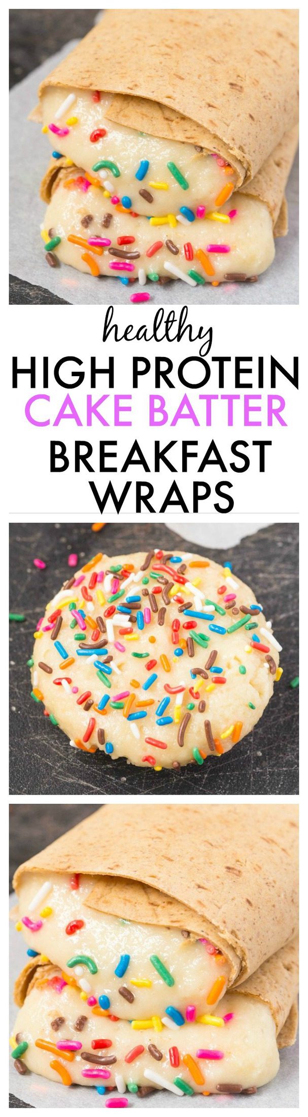 Healthy High Protein Cake Batter Breakfast Wraps which are low calorie, quick, easy and the filling is paleo, vegan, gluten free and refined sugar free! - thebigmansworld.com