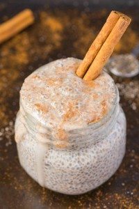 Healthy Sticky Cinnamon Roll Chia Pudding- Dessert, breakfast or snack, this protein packed chia pudding has the BEST texture and ready in minutes! {vegan, gluten free, paleo recipe}- thebigmansworld.com