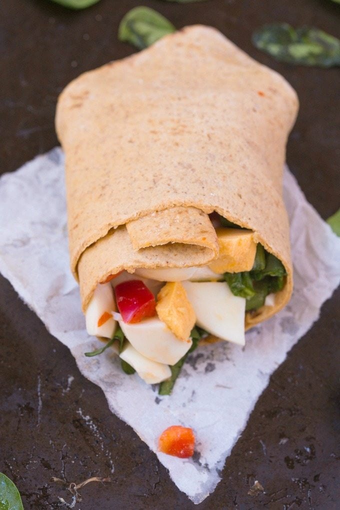 Healthy Skinny Sweet Chilli Egg Salad Wraps made with NO mayonnaise but SO tasty- The salad itself is completely gluten free and paleo friendly! - thebigmansworld.com