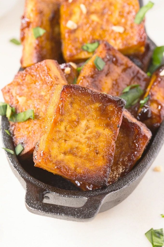 3 Ingredient Spicy BBQ Tofu recipe- Perfect grilled, baked or seared and the BEST Tofu recipe, even carnivores adore it! {vegan, gluten free, low carb recipe}- thebigmansworld.com