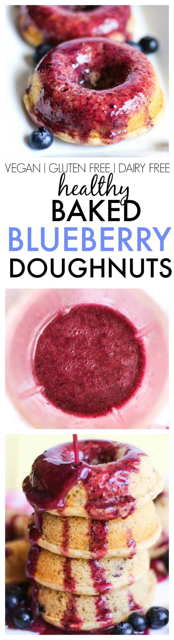 Healthy Baked Blueberry Doughnuts