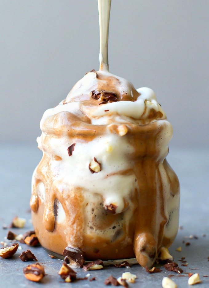 Healthy High Protein Rocky Road Blender Ice Cream