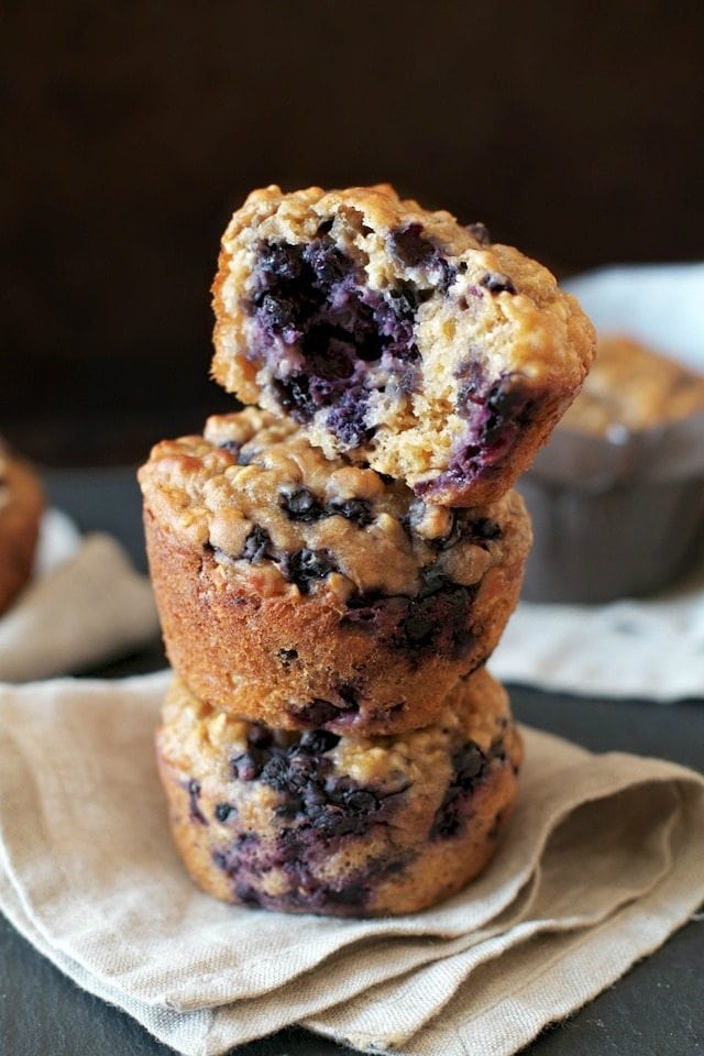 Blueberry Oat Greek Yogurt Muffin