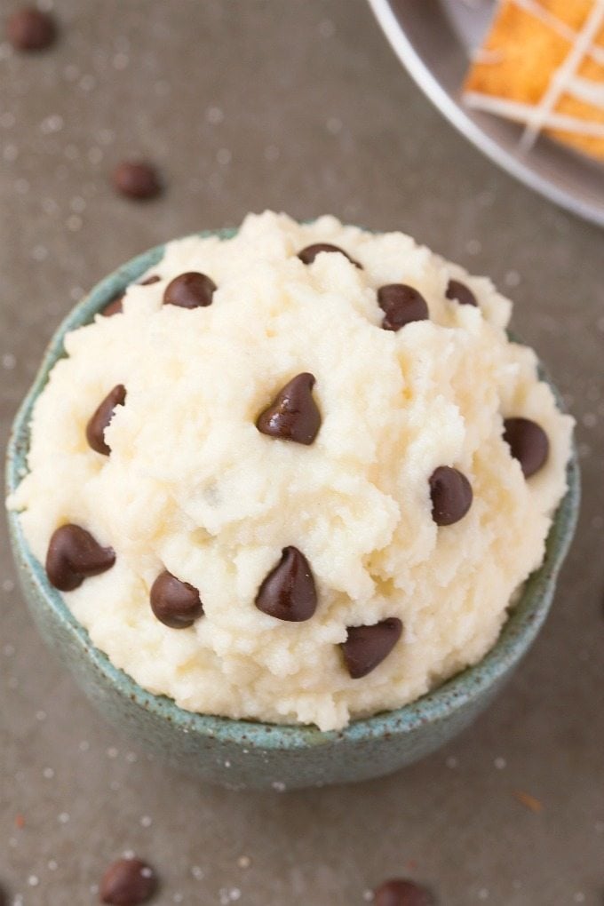 Healthy Low Carb Cookie Dough Dip For One